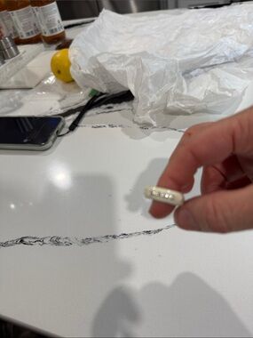 Marc Jacobs Silver Tone Ring with Clear Stones